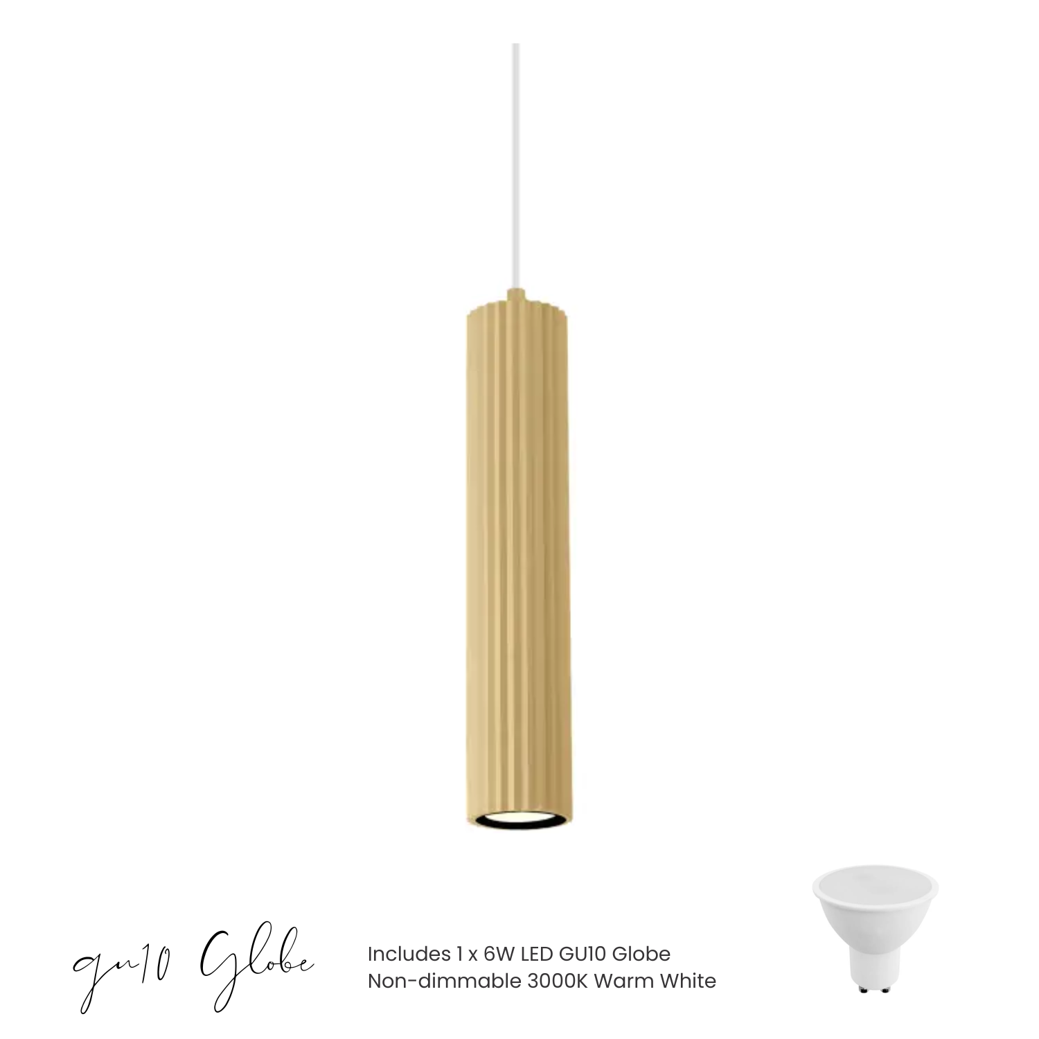 Canary Fluted Pendant