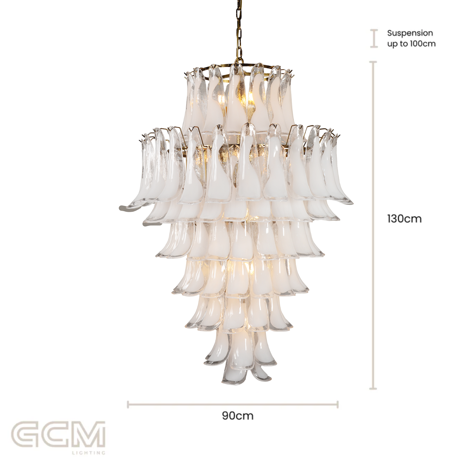 Josephine White Chandelier - Large