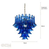Josephine Peacock Blue Chandelier - Medium