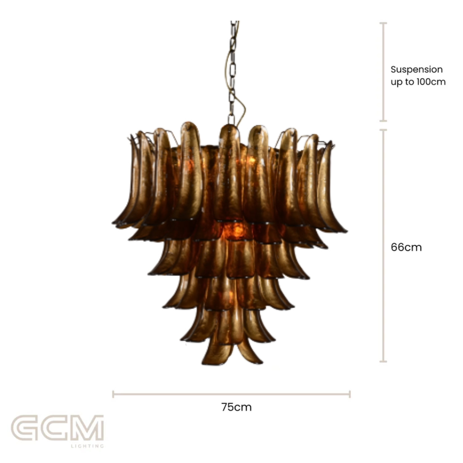 Josephine Amber Chandelier - Medium