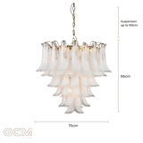 Josephine White Chandelier - Medium