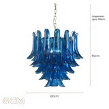 Josephine Peacock Blue Chandelier - Small