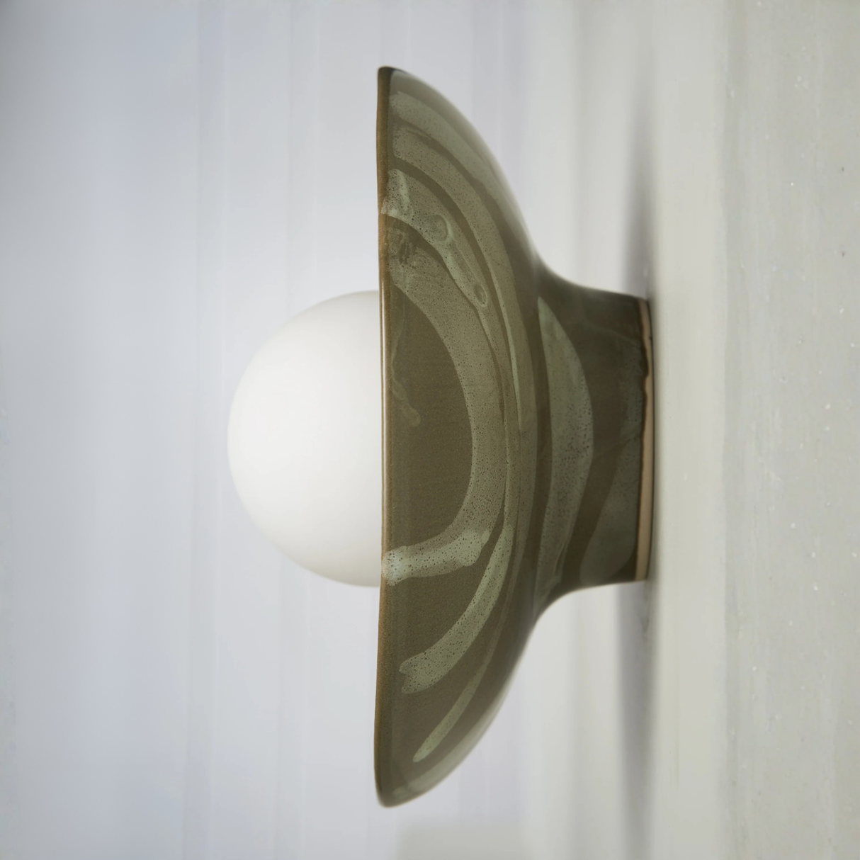 Dish Wall Sconce in Olive Spaghetti Junction by Robert Gordon
