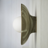 Dish Wall Sconce in Olive Spaghetti Junction by Robert Gordon