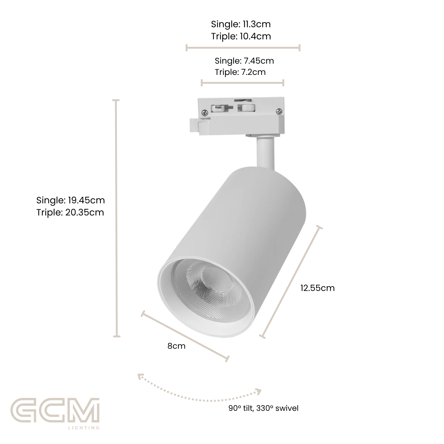 Axis Silo Track Light Heads