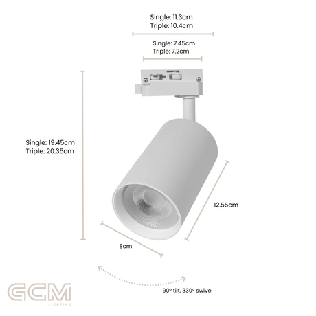 Axis Silo Track Light Heads