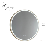 Sphere LED Mirror - Baltic Brass