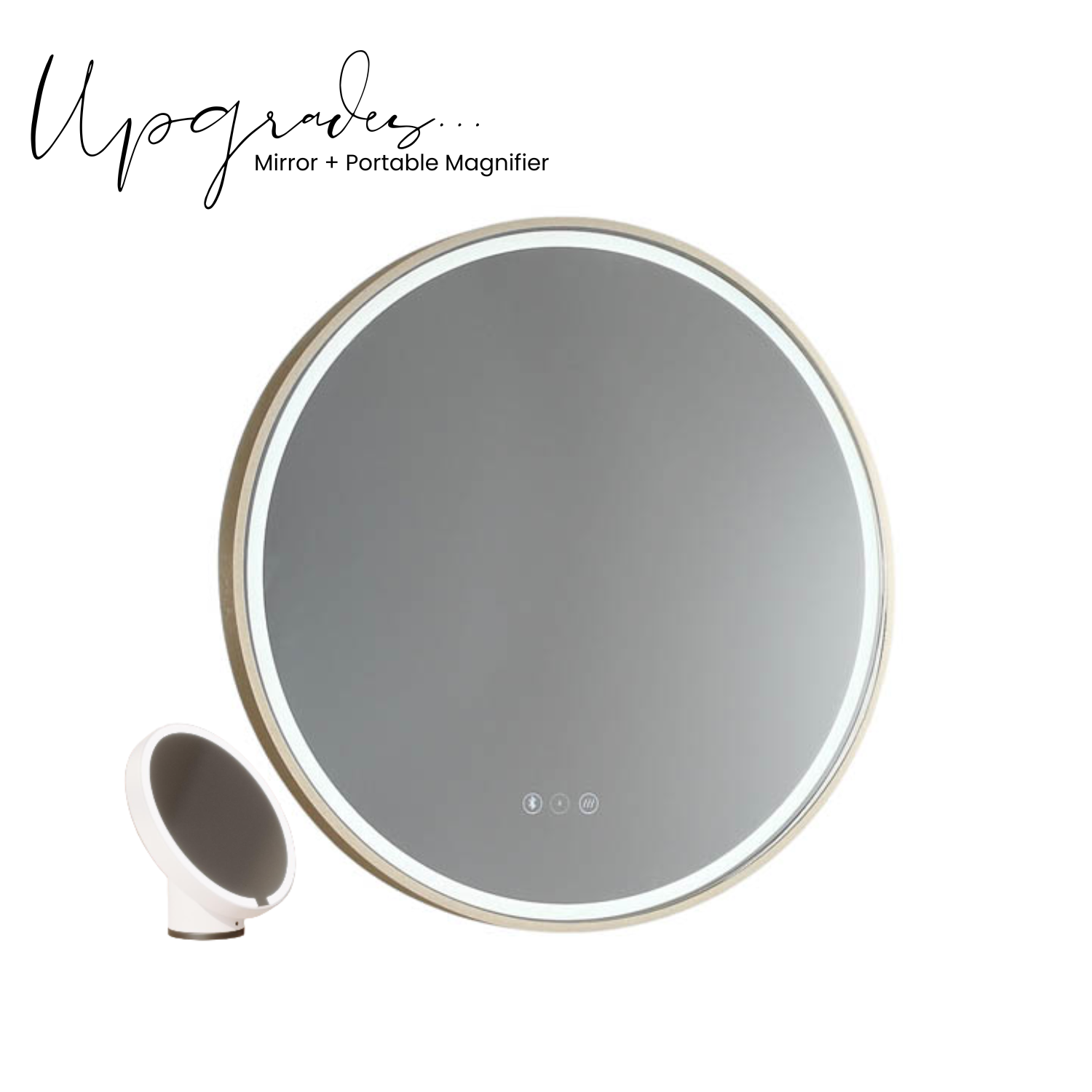 Sphere LED Mirror - Baltic Brass