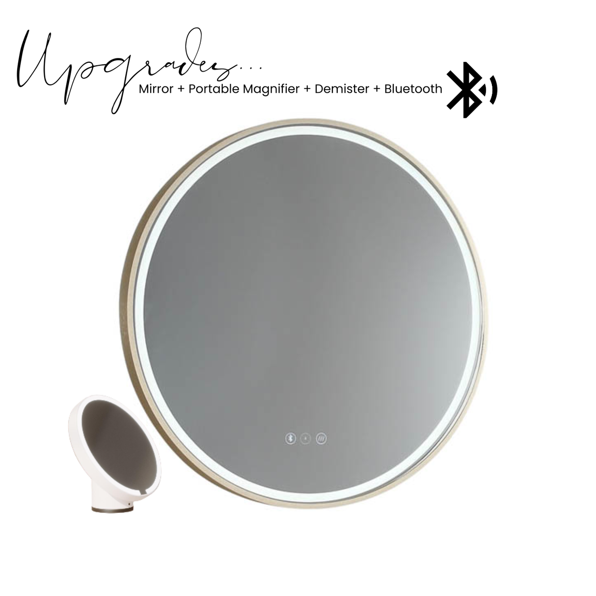 Sphere LED Mirror - Baltic Brass