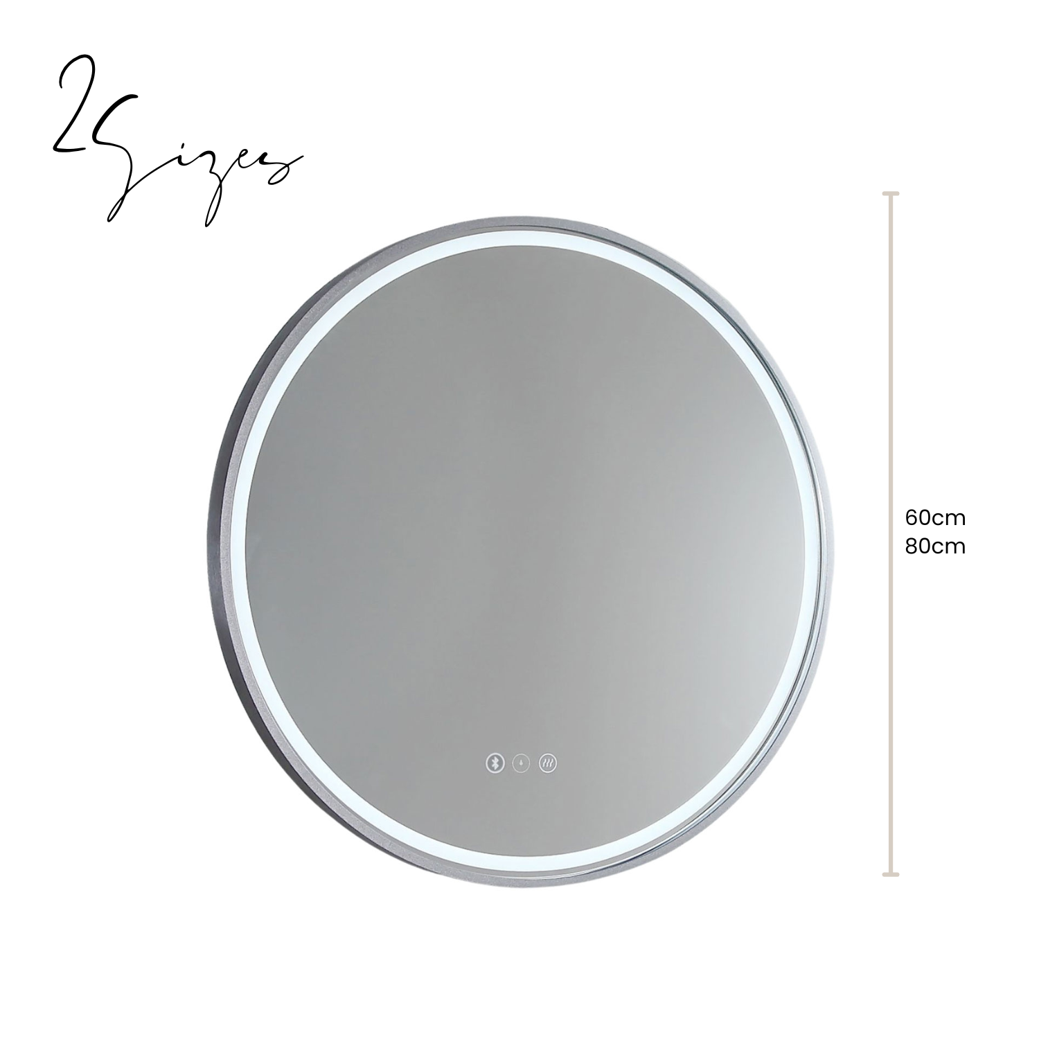 Sphere LED Mirror - Brits Nickel