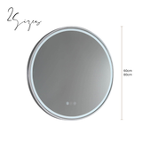 Sphere LED Mirror - Georgian Metal