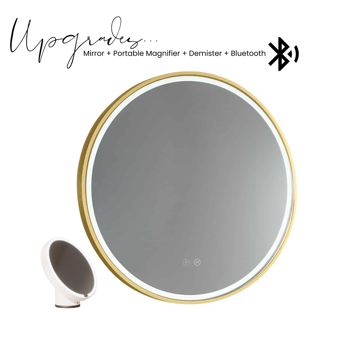 Sphere LED Mirror - Nordic Gold