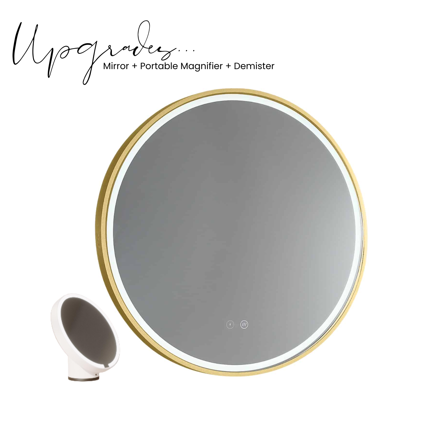 Sphere LED Mirror - Nordic Gold
