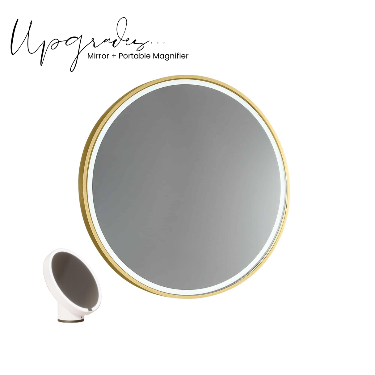 Sphere LED Mirror - Nordic Gold