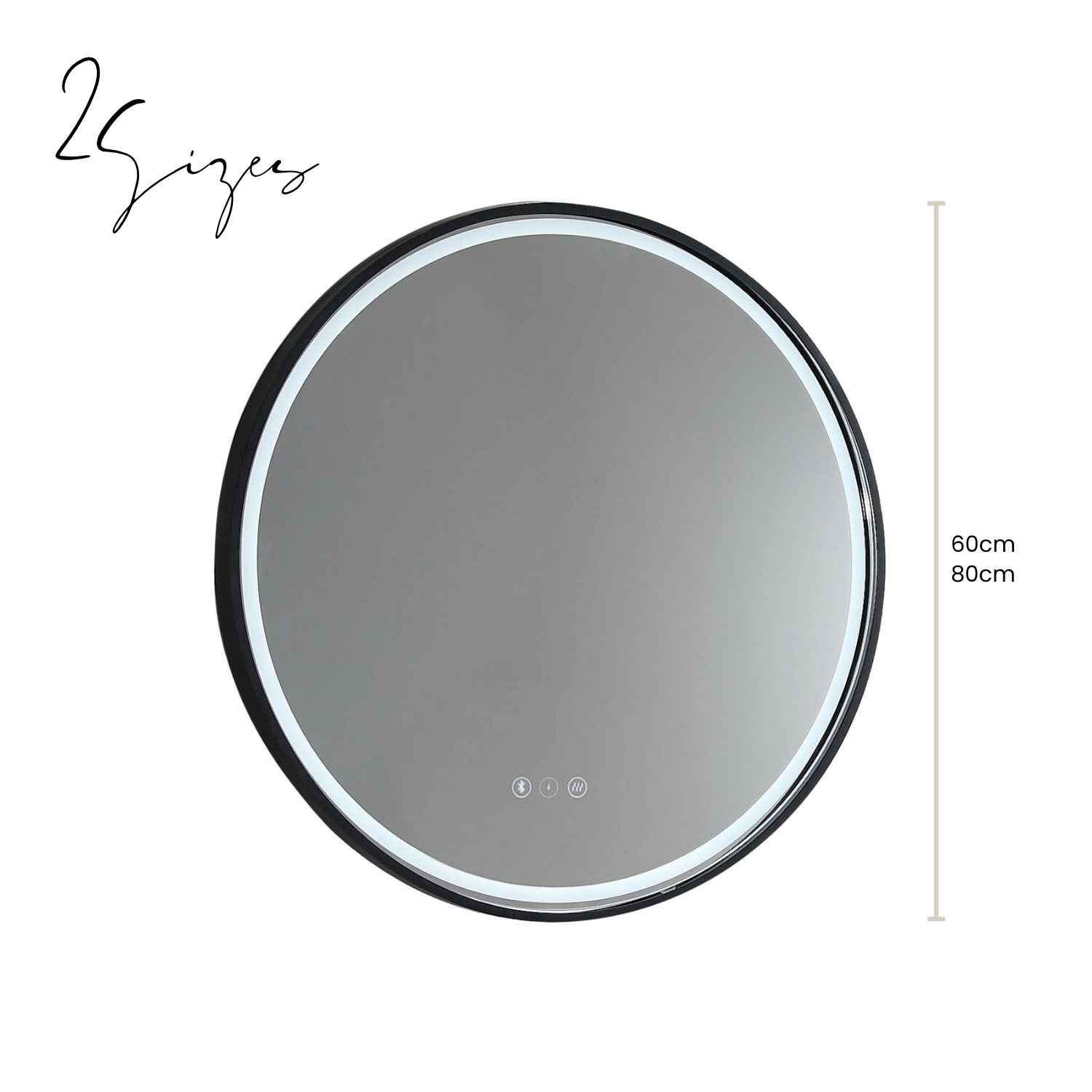 Sphere LED Mirror - Manhattan Black