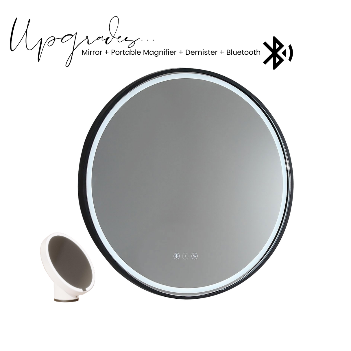 Sphere LED Mirror - Manhattan Black