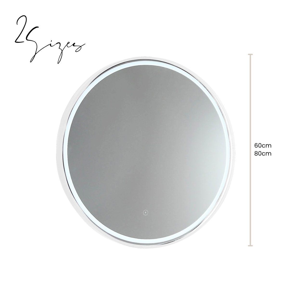 Sphere LED Mirror - Milano White