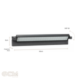 Adjustable LED Floodlight - Black 60cm