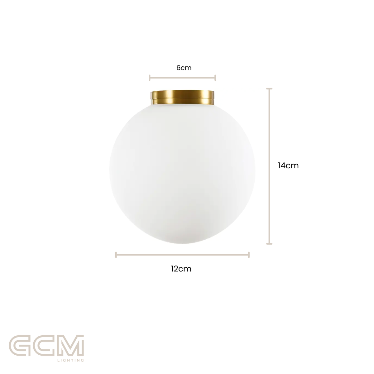 Crest Orb Wall Light - 12cm