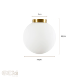 Crest Orb Wall Light - 14cm